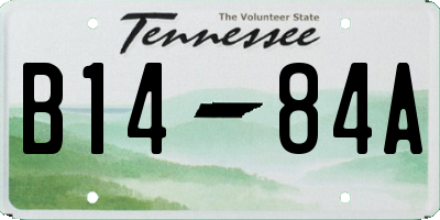 TN license plate B1484A