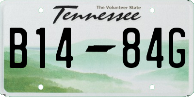 TN license plate B1484G