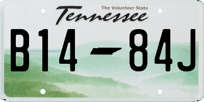 TN license plate B1484J