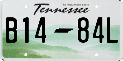 TN license plate B1484L