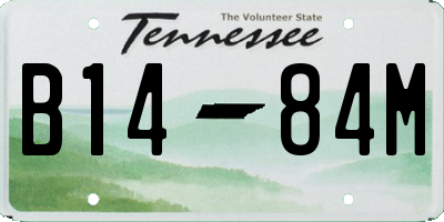 TN license plate B1484M