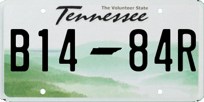 TN license plate B1484R