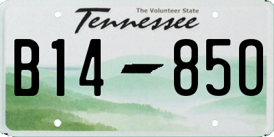 TN license plate B1485O