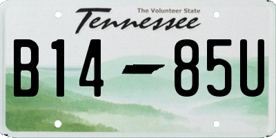 TN license plate B1485U