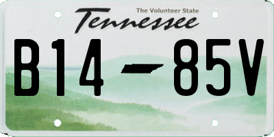 TN license plate B1485V