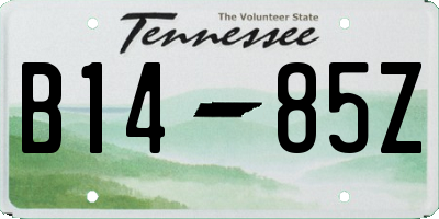 TN license plate B1485Z