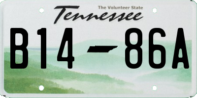 TN license plate B1486A