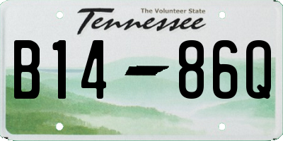 TN license plate B1486Q