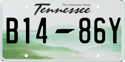 TN license plate B1486Y
