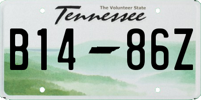 TN license plate B1486Z
