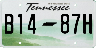TN license plate B1487H