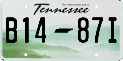 TN license plate B1487I
