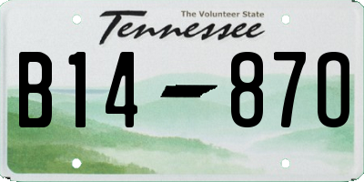 TN license plate B1487O