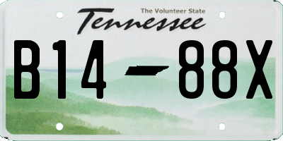 TN license plate B1488X