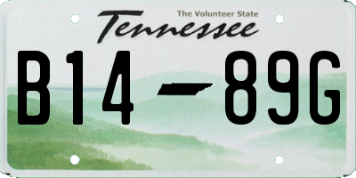 TN license plate B1489G