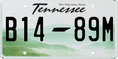 TN license plate B1489M