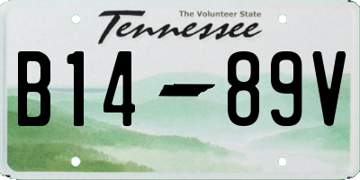 TN license plate B1489V