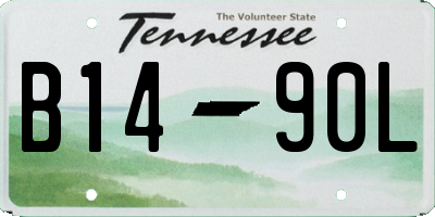 TN license plate B1490L