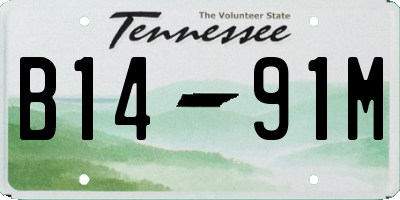 TN license plate B1491M