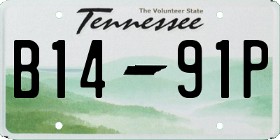 TN license plate B1491P