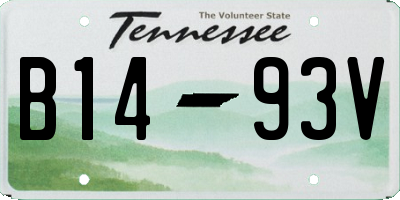 TN license plate B1493V
