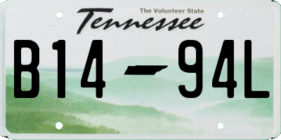 TN license plate B1494L