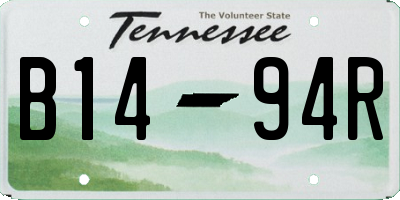TN license plate B1494R