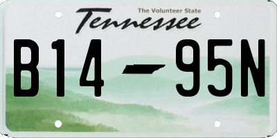 TN license plate B1495N