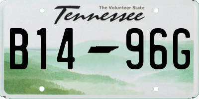 TN license plate B1496G
