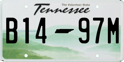 TN license plate B1497M