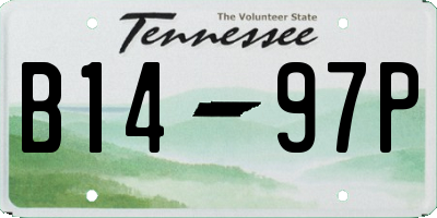 TN license plate B1497P