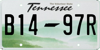 TN license plate B1497R