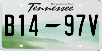 TN license plate B1497V