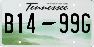 TN license plate B1499G