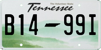 TN license plate B1499I