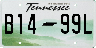 TN license plate B1499L