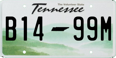 TN license plate B1499M