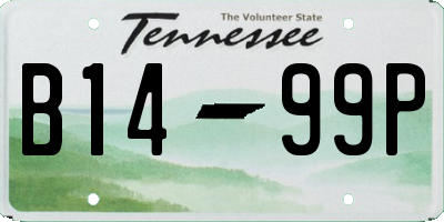 TN license plate B1499P