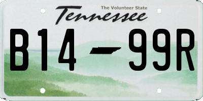 TN license plate B1499R