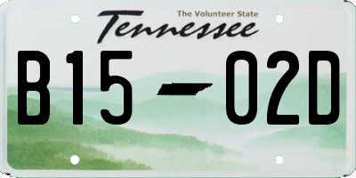 TN license plate B1502D