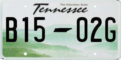 TN license plate B1502G