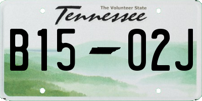TN license plate B1502J