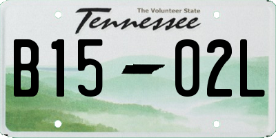 TN license plate B1502L