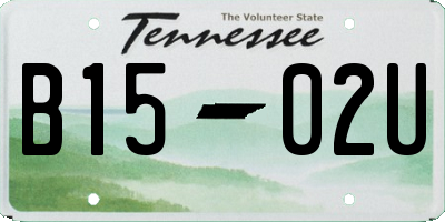 TN license plate B1502U