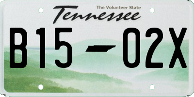TN license plate B1502X