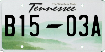 TN license plate B1503A