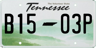 TN license plate B1503P