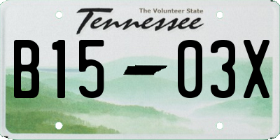TN license plate B1503X