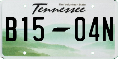 TN license plate B1504N