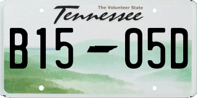 TN license plate B1505D